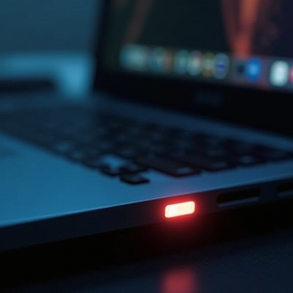 luce della batteria del laptop lampeggiante