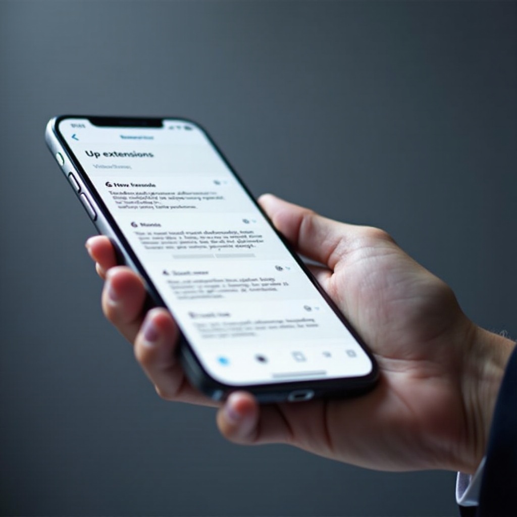come digitare un'estensione su iPhone