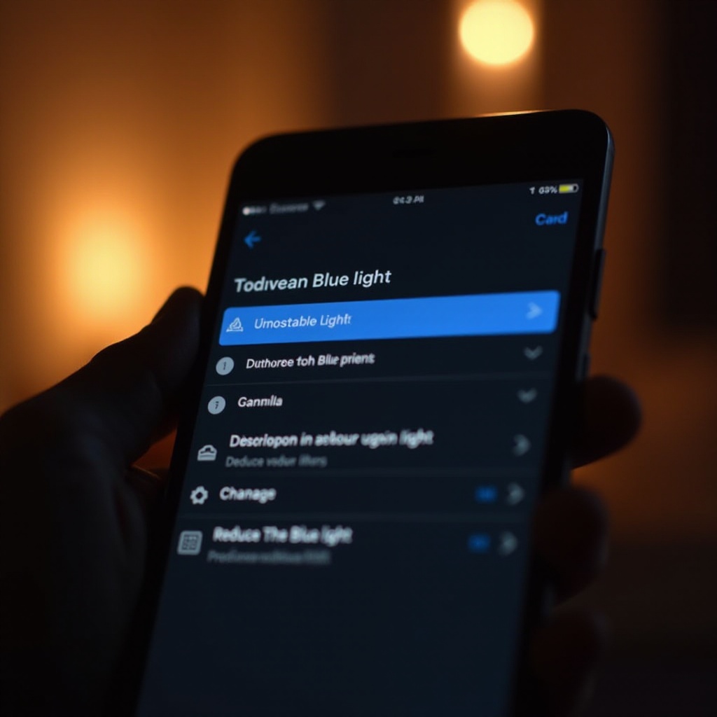 come disattivare la luce blu sul telefono