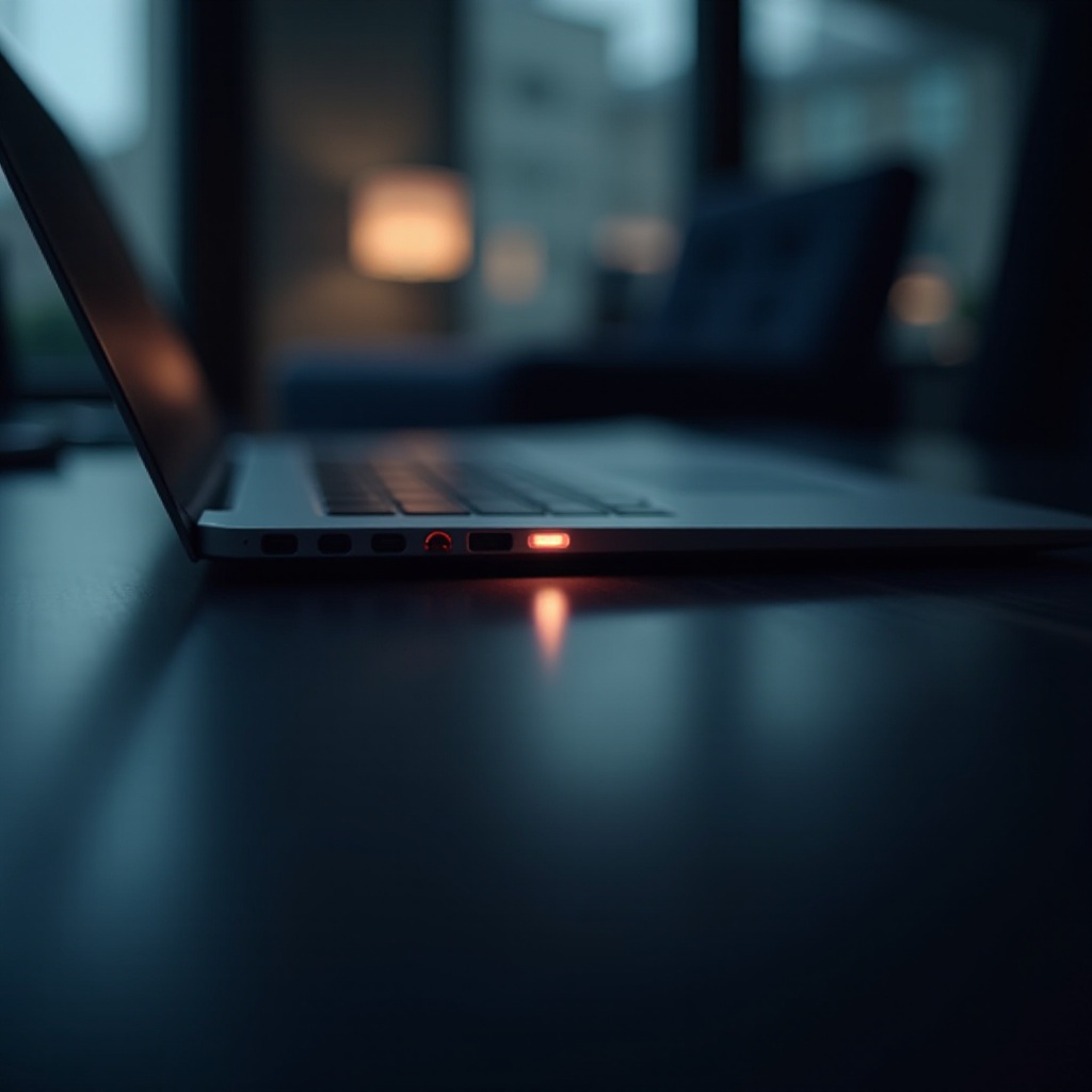 luz da bateria do laptop piscando