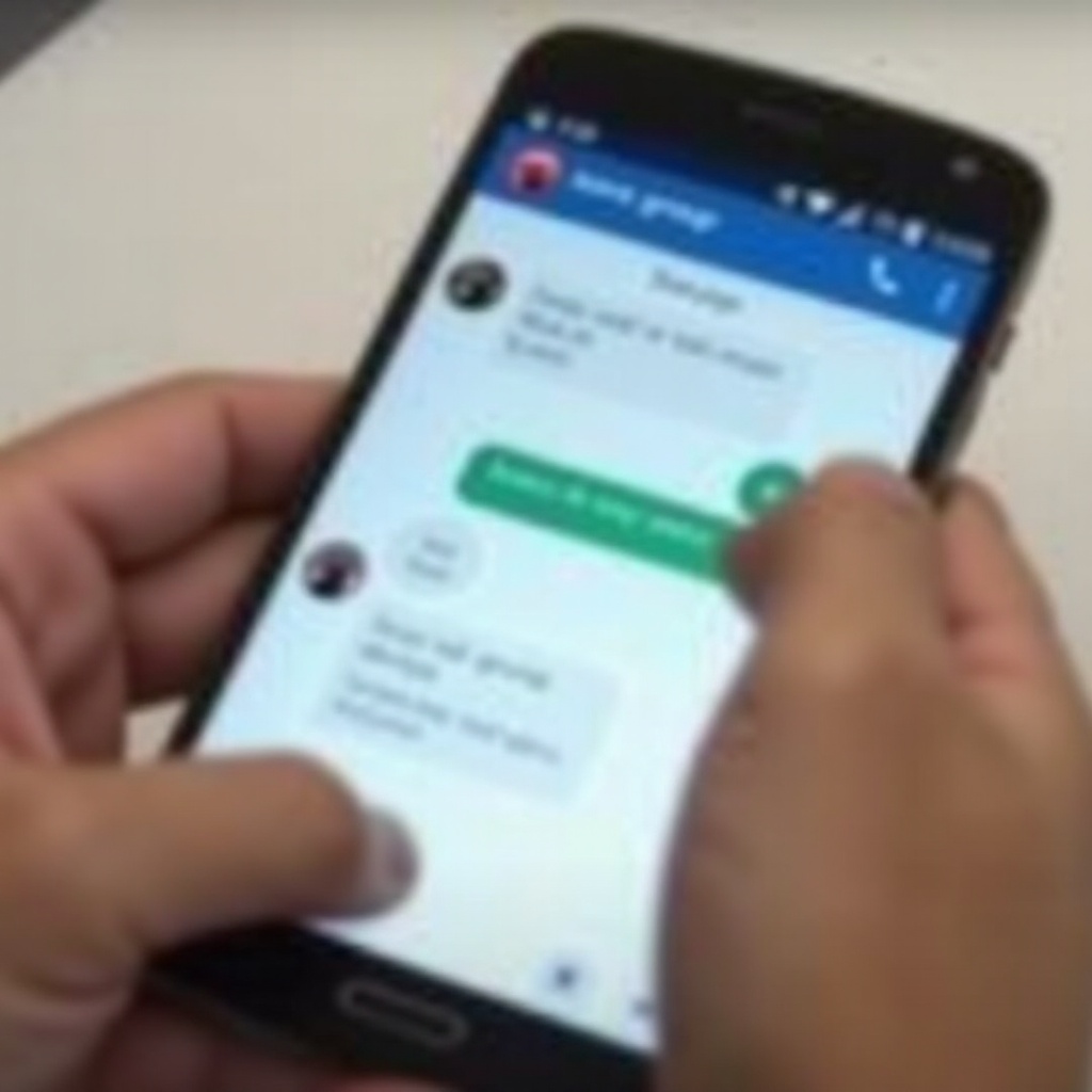 como sair de uma mensagem de texto em grupo no Android