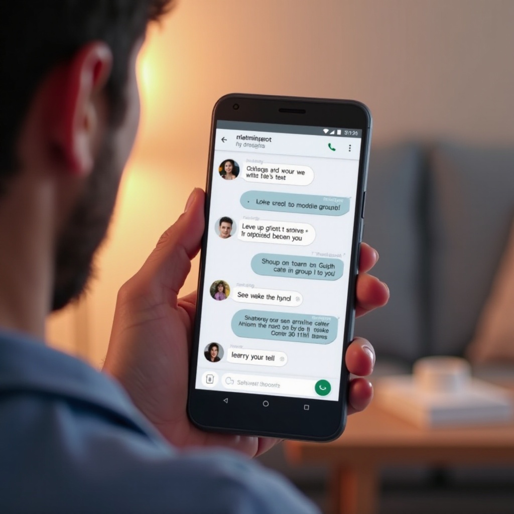 cómo salir de un mensaje de texto grupal en Android