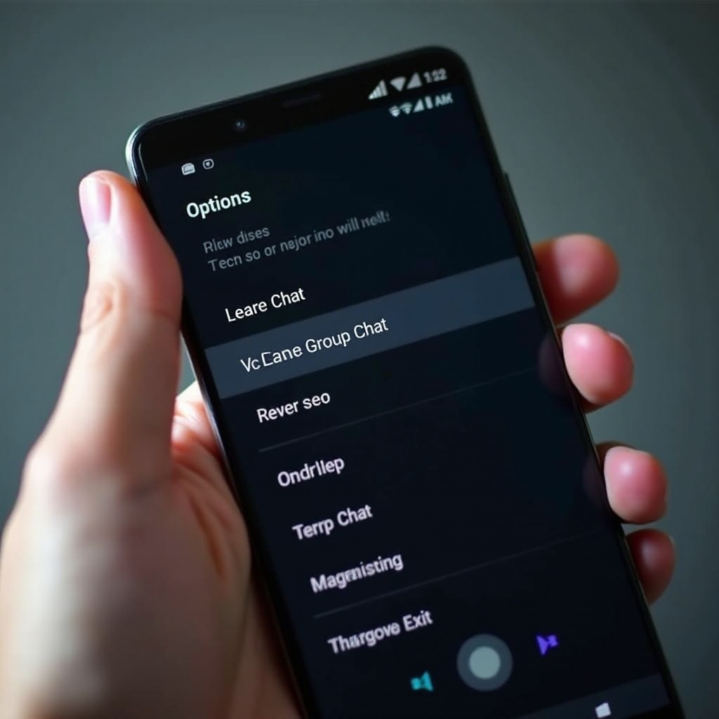 como sair de uma mensagem de texto em grupo no Android