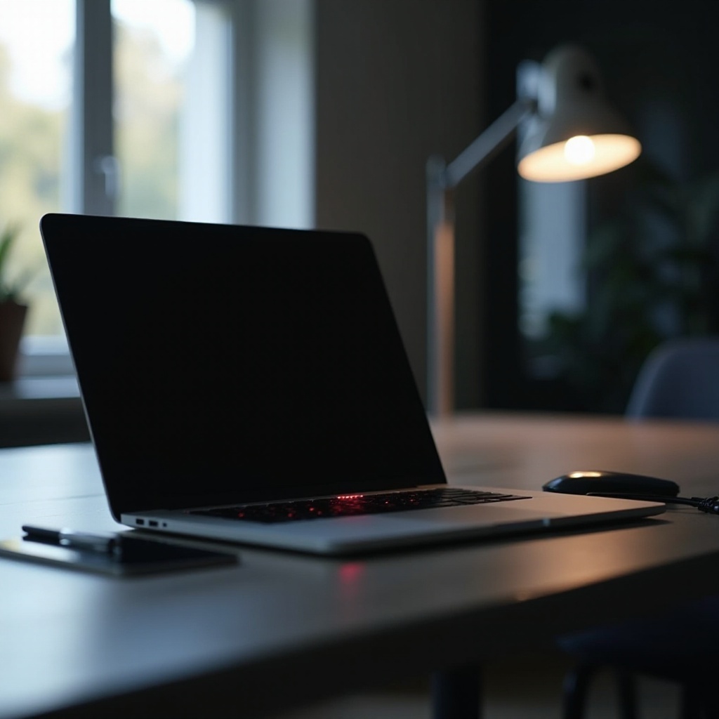 luce della batteria del laptop lampeggiante